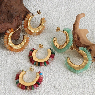 Micara - Gypsy Hoops - Ohrringe - Ohrringe - Orange - Müller Mode