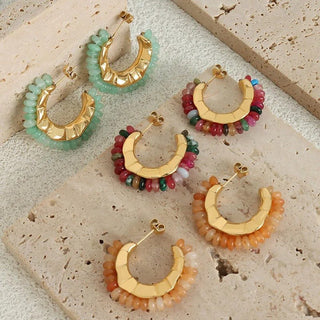 Micara - Gypsy Hoops - Ohrringe - Ohrringe - Orange - Müller Mode