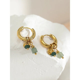 Micara - Jade Dangle - Ohrringe - Ohrringe - Grüner Charme - Müller Mode