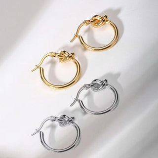 Micara - Knotty Hoops - Ohrringe - Ohrringe - Silber - Müller Mode