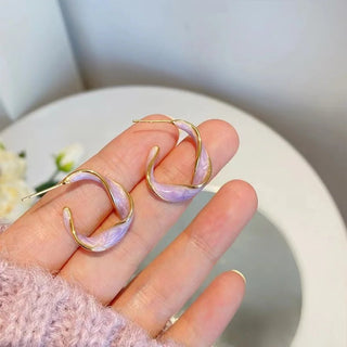 Micara - Lavender Curve - Ohrringe - Ohrringe - Lila - Müller Mode