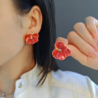 Micara - Lush Blossoms - Ohrringe - Ohrringe - Rot - Müller Mode