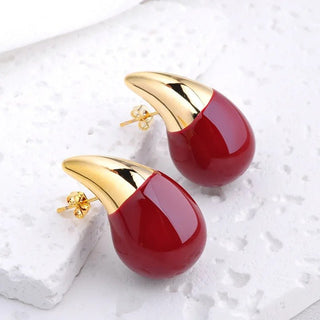 Micara - Luxe Teardrops - Ohrringe - Ohrringe - Rot - Müller Mode