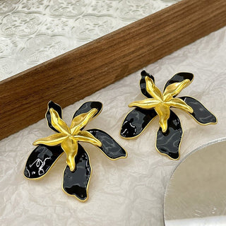 Micara - Midnight Lilies - Ohrringe - Ohrringe - Schwarz/Gold - Müller Mode