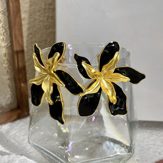 Micara - Midnight Lilies - Ohrringe - Ohrringe - Schwarz/Gold - Müller Mode