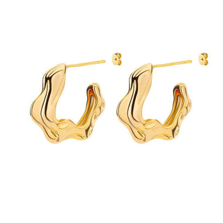 Micara - Starlight Hoops - Ohrringe - Ohrringe - Gold Flüssig - Müller Mode