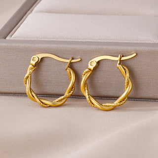 Micara - Twisty Hoops - Ohrringe - Ohrringe - Gold - Müller Mode