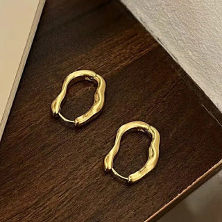 Micara - Wavy Hoops - Ohrringe - Ohrringe - Gold - Müller Mode