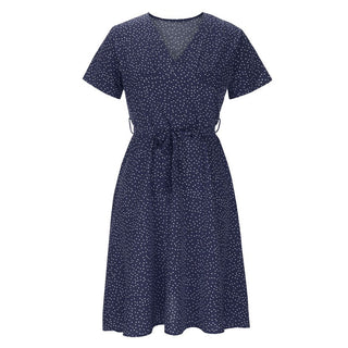 Milena - Kleid - V - Ausschnitt - Kleider - Marineblau - Müller Mode