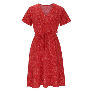 Milena - Kleid - V - Ausschnitt - Kleider - Orange - Müller Mode