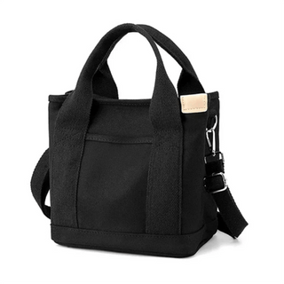 Milla Canvas Schultertasche - Schultertaschen - Schwarz - Müller Mode