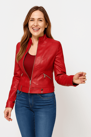 Mille Tailored - Lederjacke - Lederjacken - Lila - Müller Mode
