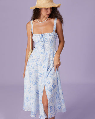 Mina - Kleid - Blumendruck - Kleider - Weiß - Müller Mode