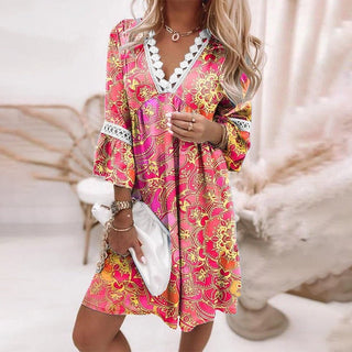Miriam - Kleid - Bedruckt - Kleider - Rosa - Müller Mode
