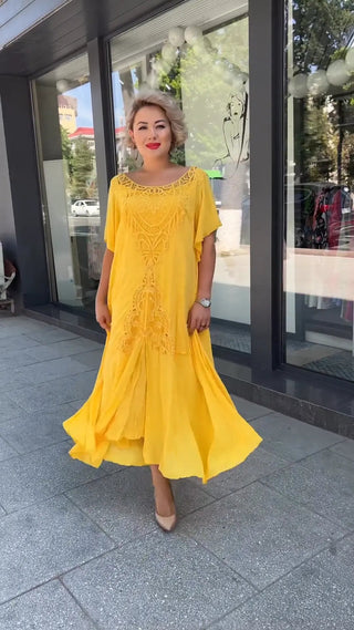 Miriam - Stilvol Sommerkleid - Vielseitig - Kleider - Gelb - Müller Mode
