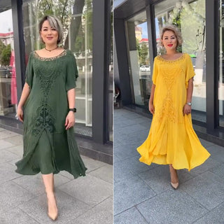 Miriam - Stilvol Sommerkleid - Vielseitig - Kleider - Grün - Müller Mode