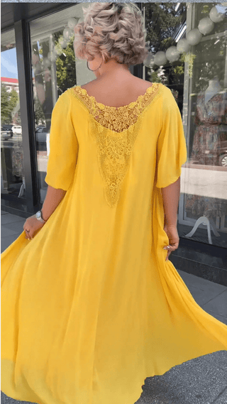 Miriam - Stilvol Sommerkleid - Vielseitig - Kleider - Gelb - Müller Mode