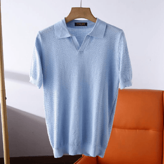 Moritz - Luxus Polo - Eleganz und Komfort - Polos - Blau - Müller Mode
