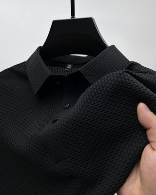 Morten - Herren - Poloshirt aus Mesh - Polos - Schwarz - Müller Mode