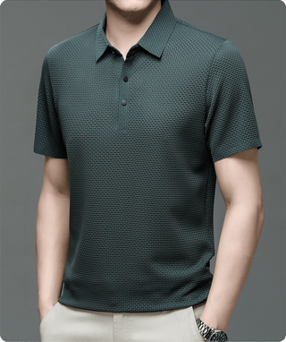 Morten - Herren - Poloshirt aus Mesh - Polos - Schwarz - Müller Mode