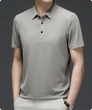 Morten - Herren - Poloshirt aus Mesh - Polos - Schwarz - Müller Mode