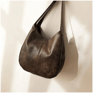Naoko - Leder - Schultertasche - Geräumiges Inneres - Schultertaschen - Braun - Müller Mode