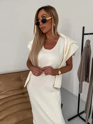 Nella - Warmes Kleid - Rollkragenpullover - Sets - Creme - Müller Mode