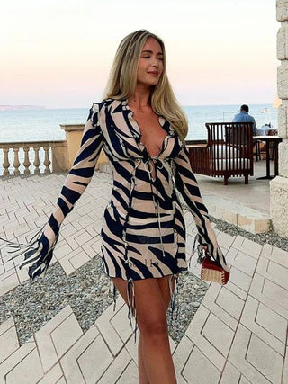 Nelly - Mesh - Strandkleid - Rüschen Design - Kleider - Weiß - Müller Mode