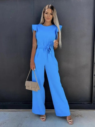 Nina - Eleganter Jumpsuit mit Rüschenärmeln - Sets - Hellrosa - Müller Mode