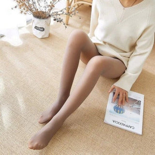 Ninna - Warme Plüschstrumpfhose mit Superstretch - Leggings - Braun - Müller Mode