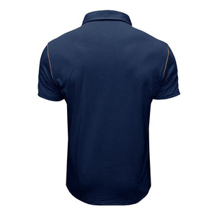 Norbert Polo mit Kontrasten und Brusttasche - Polos - Marineblau - Müller Mode
