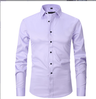 Normand - Langärmliges Hemd - Eleganter Formaler Stil - Hemden - Lila - Müller Mode