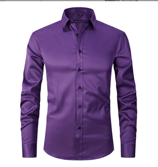 Normand - Langärmliges Hemd - Eleganter Formaler Stil - Hemden - Dunkelviolett - Müller Mode