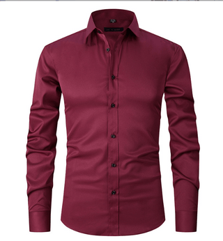 Normand - Langärmliges Hemd - Eleganter Formaler Stil - Hemden - Rot - Müller Mode