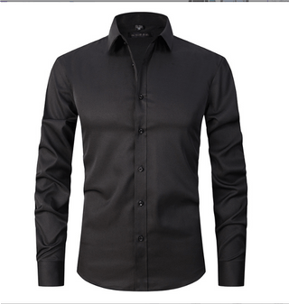 Normand - Langärmliges Hemd - Eleganter Formaler Stil - Hemden - Schwarz - Müller Mode