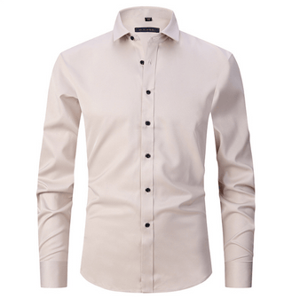 Normand - Langärmliges Hemd - Eleganter Formaler Stil - Hemden - Creme - Müller Mode