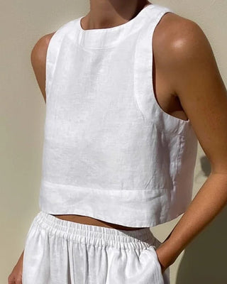 Odette - Zweiteiliges Set - Airy Summer Wear - Sets - Weiß - Müller Mode