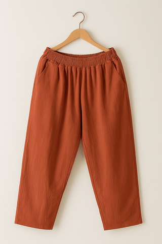 Odette Hose mit elastischem Bund - Hosen - Burgund - Müller Mode