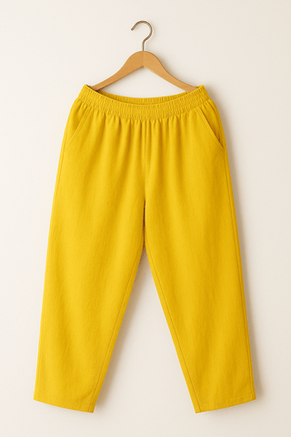 Odette Hose mit elastischem Bund - Hosen - Gelb - Müller Mode