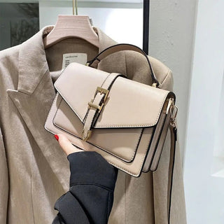 Olive - Leder - Schultertasche - Klassischer Überschlagstil - Schultertaschen - Schwarz - Müller Mode