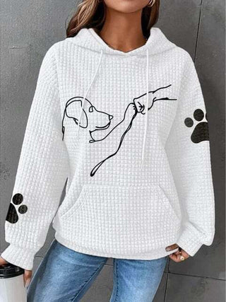 PawPound - Bequemer und warmer Hoodie für Frauen - Sweatshirts & Hoodies - Weiß - Müller Mode