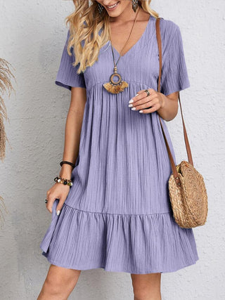 Phoebe - Kleid - Lässiger Plissee - Stil - Kleider - Lila - Müller Mode