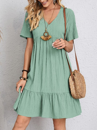 Phoebe - Kleid - Lässiger Plissee - Stil - Kleider - Hellgrün - Müller Mode