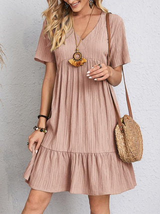 Phoebe - Kleid - Lässiger Plissee - Stil - Kleider - Hellrosa - Müller Mode