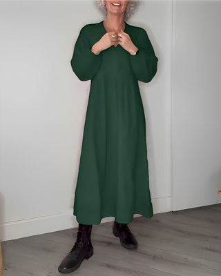 Pia - Wirbelmuster - Maxikleid - Kleider - Grün - Müller Mode