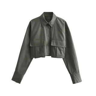 Piper - Langärmliges Bluse - Stylisch Geschnittene Länge - Bluse - Grau - Müller Mode