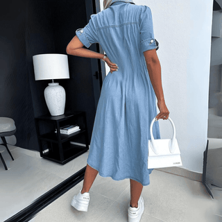 Rebekka Denim Midikleid - Kleider - Blau - Müller Mode