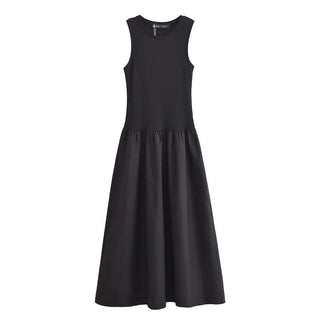 Regina Ärmelloses Midikleid mit Rundhalsausschnitt - Kleider - Schwarz - Müller Mode