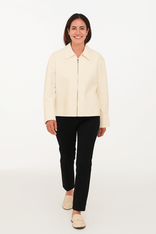 Regina Hemdjacke mit Reißverschluss - Jacken - Weiß - Müller Mode