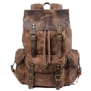 Ringo - Outdoor - und Reise - Rucksack - Vintage - Schnallen - Stil - Rucksäcke - Kaffee - Müller Mode